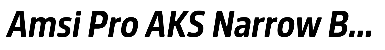 Amsi Pro AKS Narrow Bold Italic